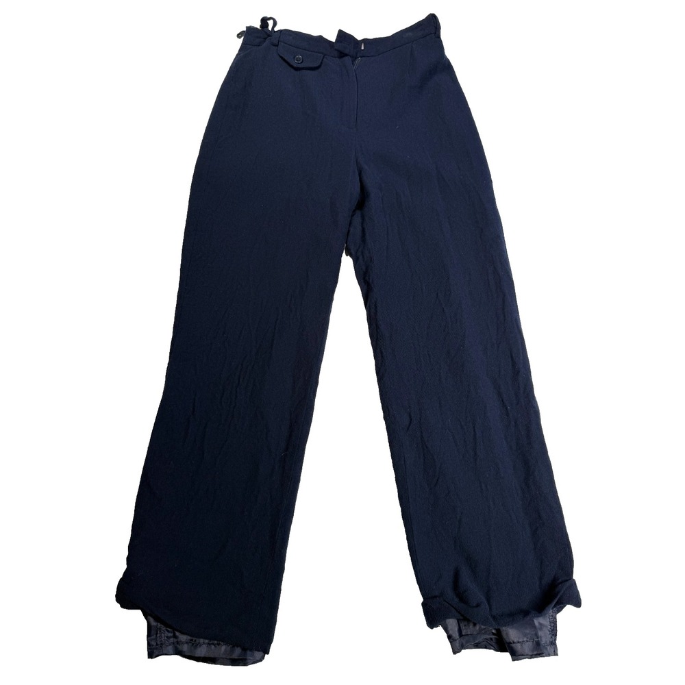 Lauren Ralph Lauren 6P Petite Pants Womens Navy Dress Trouser Cuffed